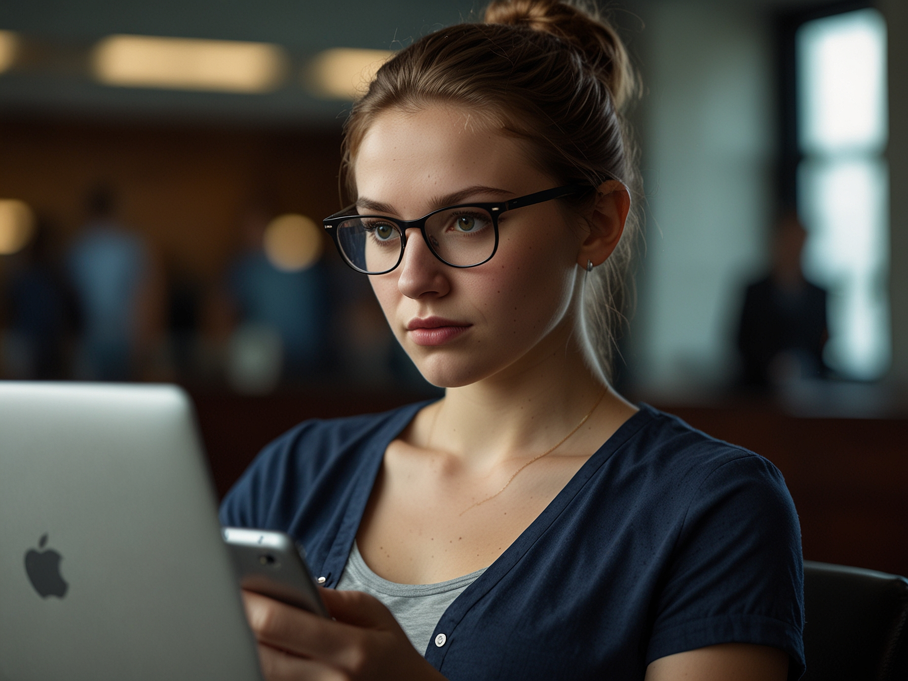 User logging into account with two-factor authentication